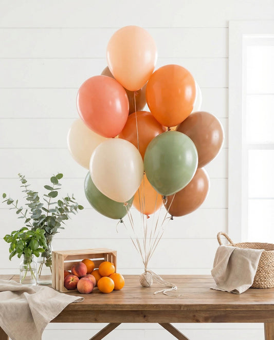 Farmers Market Balloon Bouquet: Rustic Balloon Bundle, Garden Party Balloons
