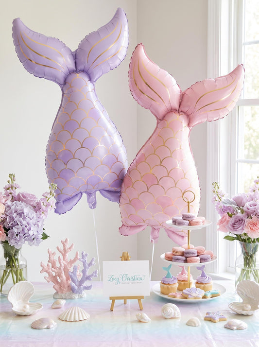 Mermaid Tail Party Balloons: Baby Shower Decor, Bridal Shower