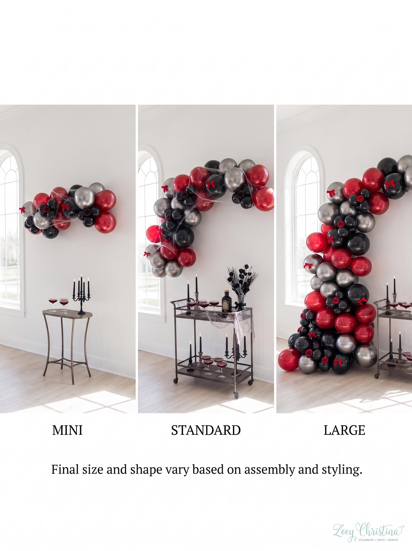 Vampress Halloween Balloon Garland Kit: Vampire Party Decor, Goth Halloween Decorations