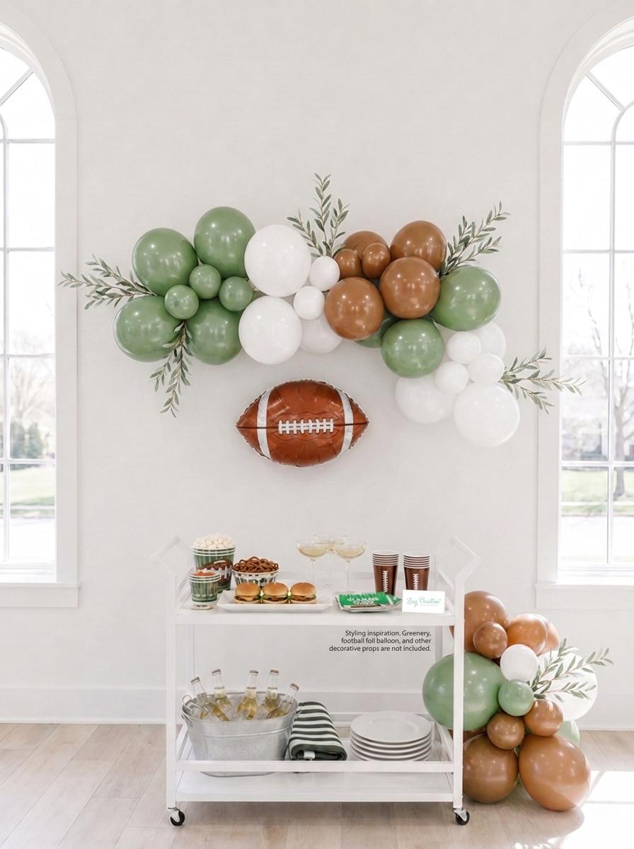 Football Balloon Garland Kit: Game Day Party Decorations, Football Birthday Decor, Tailgate Balloons