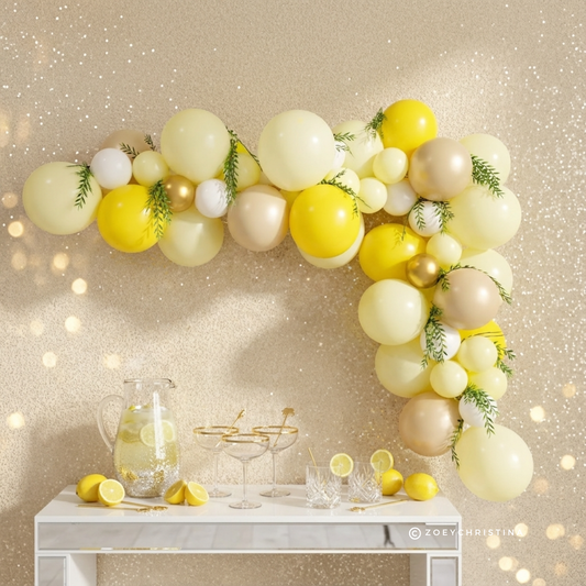 Bright Yellow Balloon Garland – Lemonade Stand & Summer Birthday Decorations
