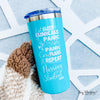 Nursing Student Life Tumbler – Eat Sleep Clinicals Panic Study Cup – Funny RN Gift – Nurse Care Plan Cup – Blue Stainless Steel – Limited Edition