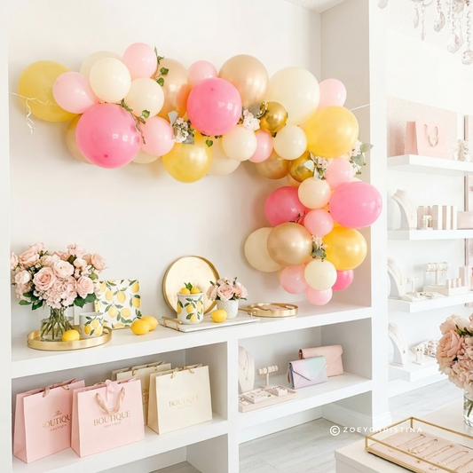 Pink Lemonade Balloon Garland Kit – Pink & Yellow Citrus Party Decor