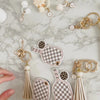Pickleball Gift Keychain – Neutral Toned Keychain with Storage Pocket & Tassel
