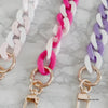Bag Chain Accessories – 16.5” Acrylic Purse Chains with Gold Clips | Add-On Charm for Totes, Backpacks, Crossbody Bags, & More