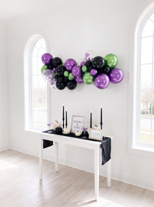 Purple and Green Balloon Garland Kit