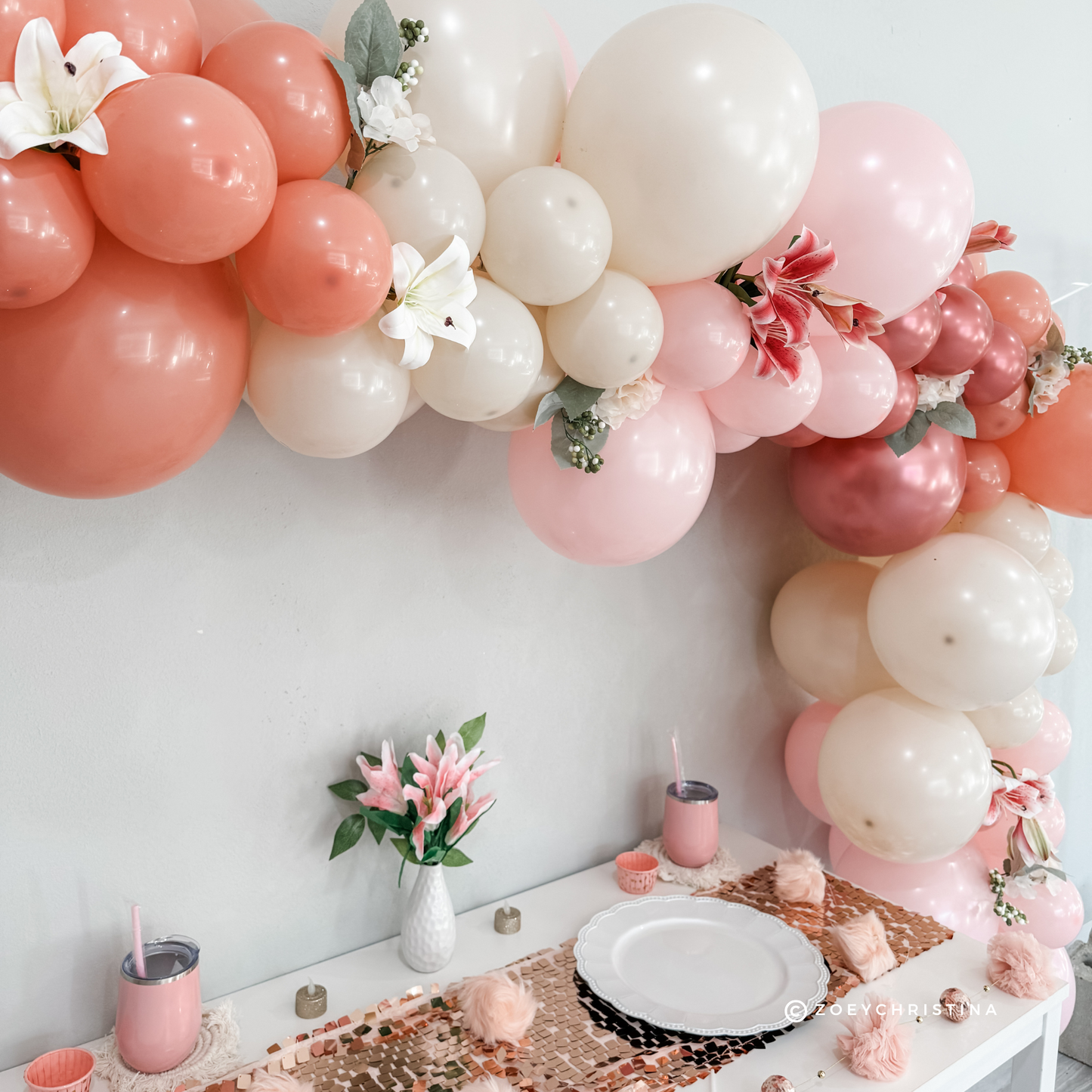 Dusty Rose Nurse Balloon Garland Kit – Balloon Arch with "NURSE" Foil Letters