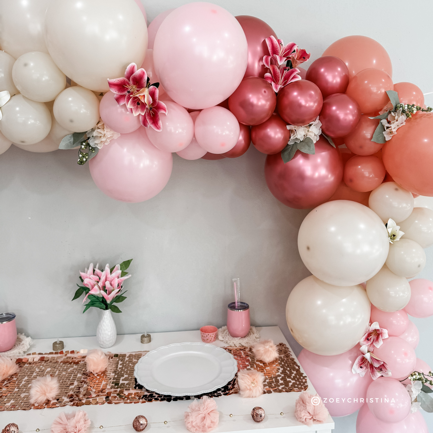 Dusty Rose Nurse Balloon Garland Kit – Balloon Arch with "NURSE" Foil Letters