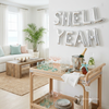 Shell Yeah Balloon Letters • Beach Bachelorette Decor • Coastal Bach Party Banner