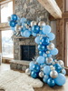Last toast on the slopes theme - Blue Decor for Boy Baby Showers, Blue Themed Bachelorette Parties, Gender Reveal, Ice Snow and Celebrations