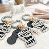 Dachshund Keychain – Beaded Wristlet for Dog Moms with Lip Gloss Holder & Tassel