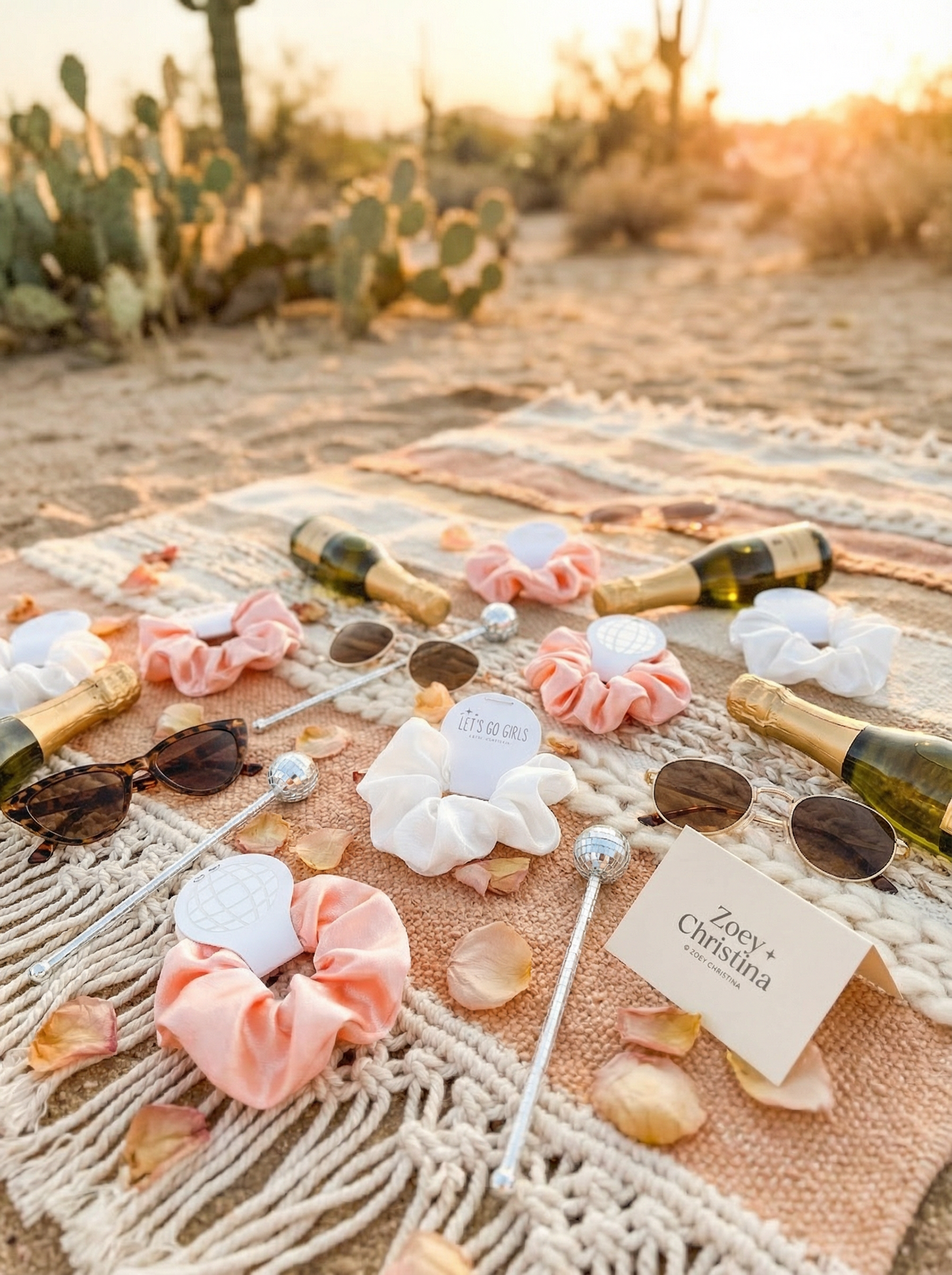 Last Disco Party Hair Ties – Pink & White with Glitter Disco Ball Charm