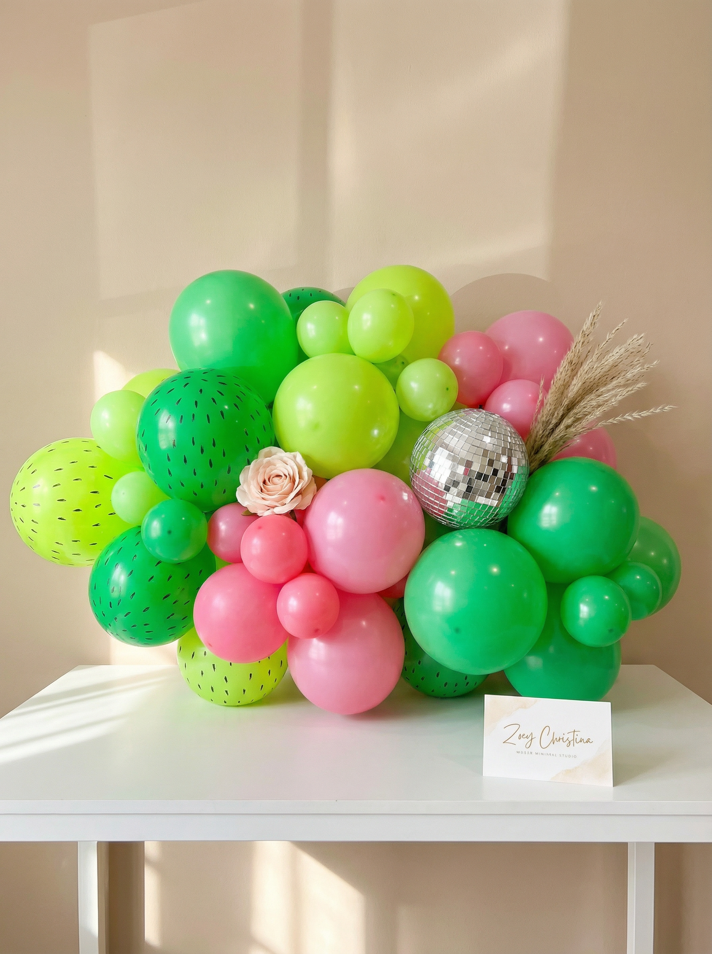 Cactus Blossom Balloon Garland Kit – Green & Pink Desert Party Decor