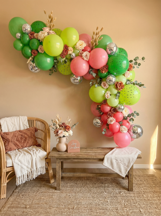 Cactus Blossom Balloon Garland Kit – Green & Pink Desert Party Decor