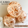 Cream & Brown Camouflage Balloon – Hunting & Outdoor Party Decor [25 Pack]