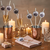 Disco Ball Drink Stirrers: New Year's Paper Drink Straws & Table Decor- 12pk