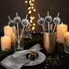 Disco Ball Drink Stirrers: New Year's Paper Drink Straws & Table Decor- 12pk
