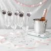 Disco Ball Drink Stirrers: New Year's Paper Drink Straws & Table Decor- 12pk