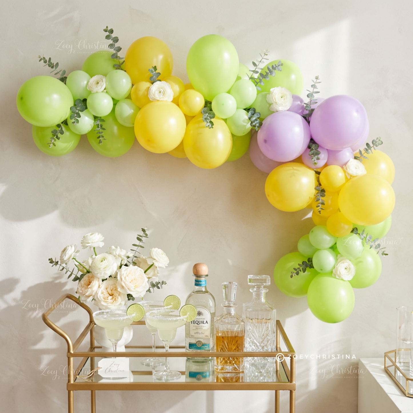 Margs and Matrimony Balloon Garland Kit – Fiesta Bachelorette Party Decor, Margarita Bridal Shower Balloons, Summer Wedding Arch