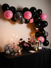 Pink & Black Balloon Garland Kit – Gothic Glam Party Decor for Birthdays & Bachelorettes