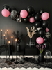 Pink & Black Balloon Garland Kit – Gothic Glam Party Decor for Birthdays & Bachelorettes