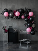 Pink & Black Balloon Garland Kit – Gothic Glam Party Decor for Birthdays & Bachelorettes