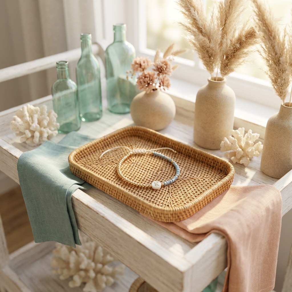 Dainty Initial Bracelet - Blue & Gold Design - Perfect Bridesmaid Gift or Personalized Favor