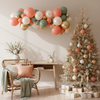 Soft-Toned Holiday Balloon Arch – Elegant Boho Christmas Party Decoration