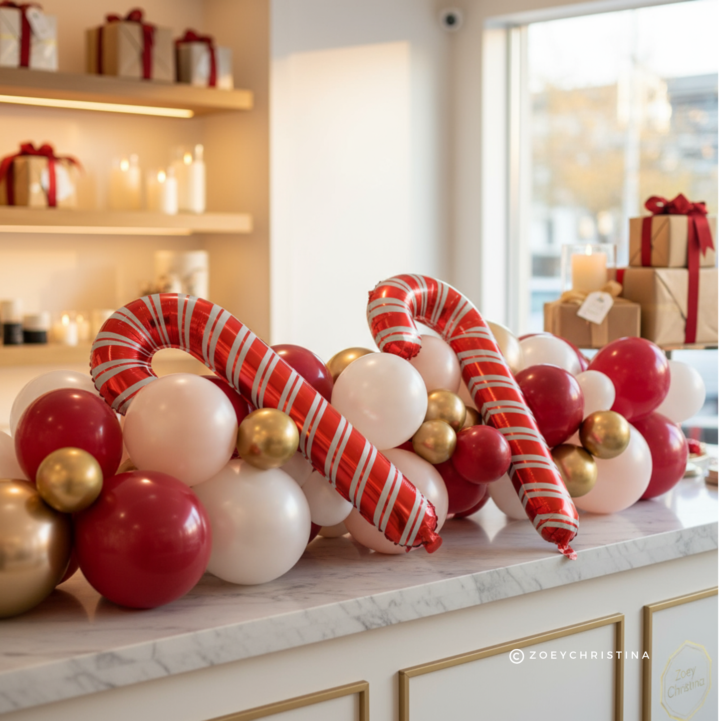 Christmas Bachelorette party decorations for women, Candy Cane bridal shower diy balloon arch banner garland supplies accessories, favors