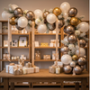 Luxury Holiday Balloon Garland – Champagne Gold & Winter Wedding Decor