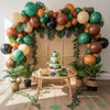 Raptor Rampage Dinosaur Balloon Garland Kit – Brown, Orange & Green Dino Party Decortor