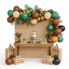 Raptor Rampage Dinosaur Balloon Garland Kit – Brown, Orange & Green Dino Party Decortor