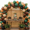 Raptor Rampage Dinosaur Balloon Garland Kit – Brown, Orange & Green Dino Party Decortor