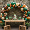 Raptor Rampage Dinosaur Balloon Garland Kit – Brown, Orange & Green Dino Party Decortor
