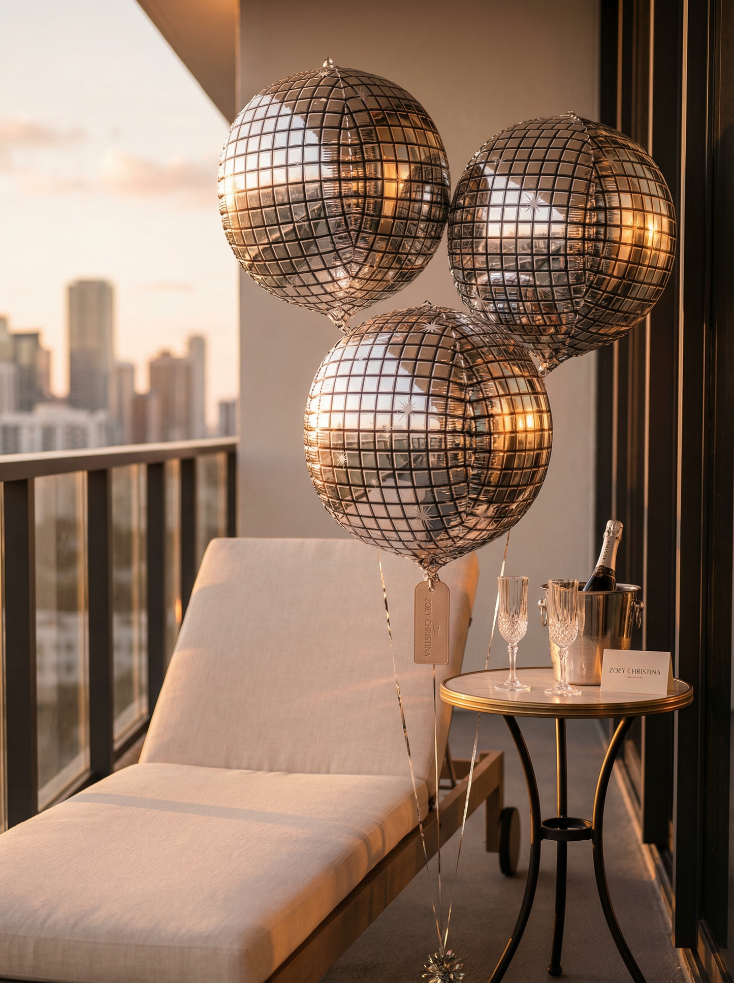 Disco Ball Foil Balloons – 14” Retro Party & Bachelorette Decor