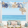 Elegant Dusty Blue Balloon Garland – Minimalist & Boho Baby Shower Decorations