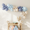 Elegant Dusty Blue Balloon Garland – Minimalist & Boho Baby Shower Decorations
