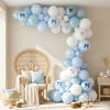 Regency-Inspired Blue Balloon Garland Kit – Pastel Blue Party Decor for High Society Themes, Bridal Showers & Garden Parties
