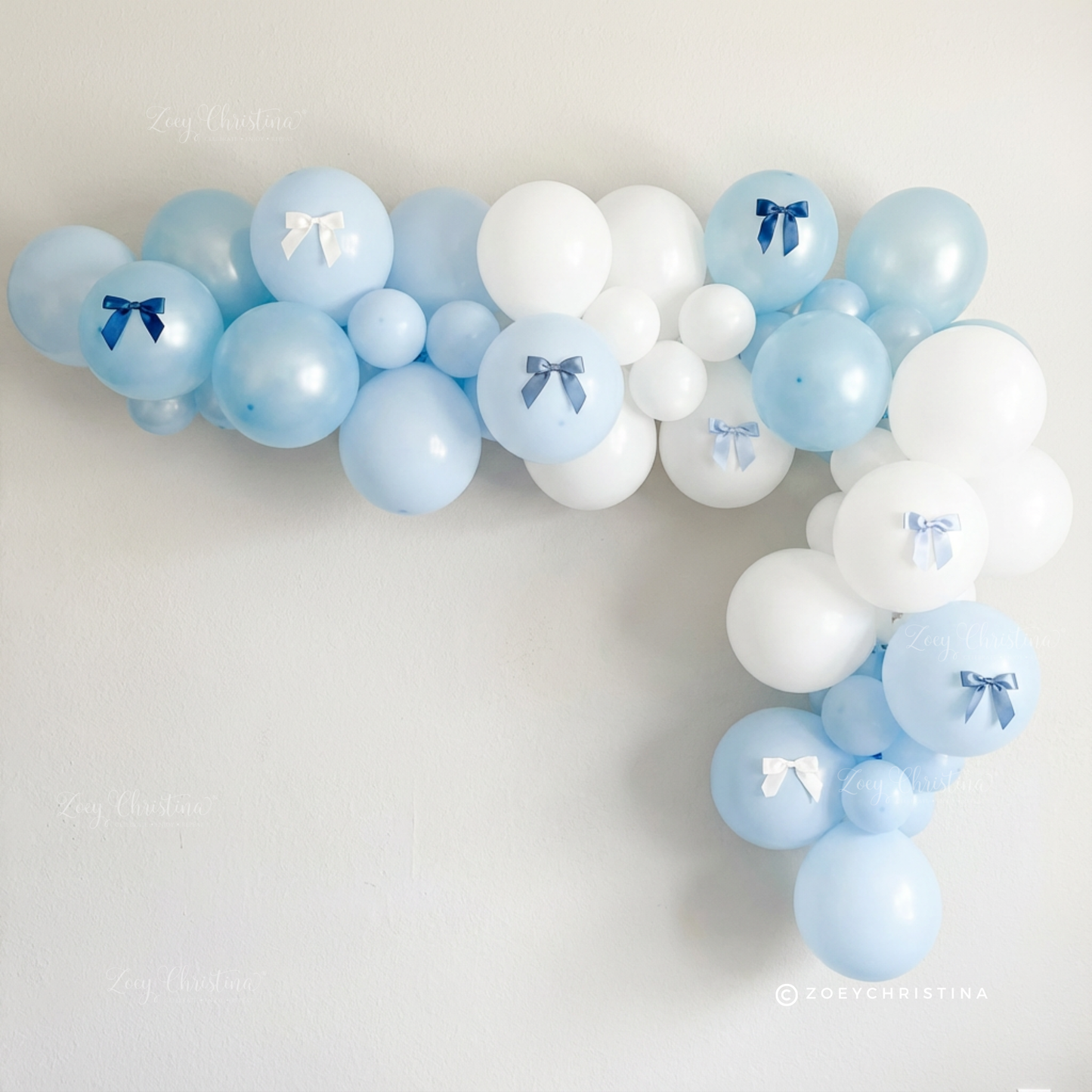 Regency-Inspired Blue Balloon Garland Kit – Pastel Blue Party Decor for High Society Themes, Bridal Showers & Garden Parties