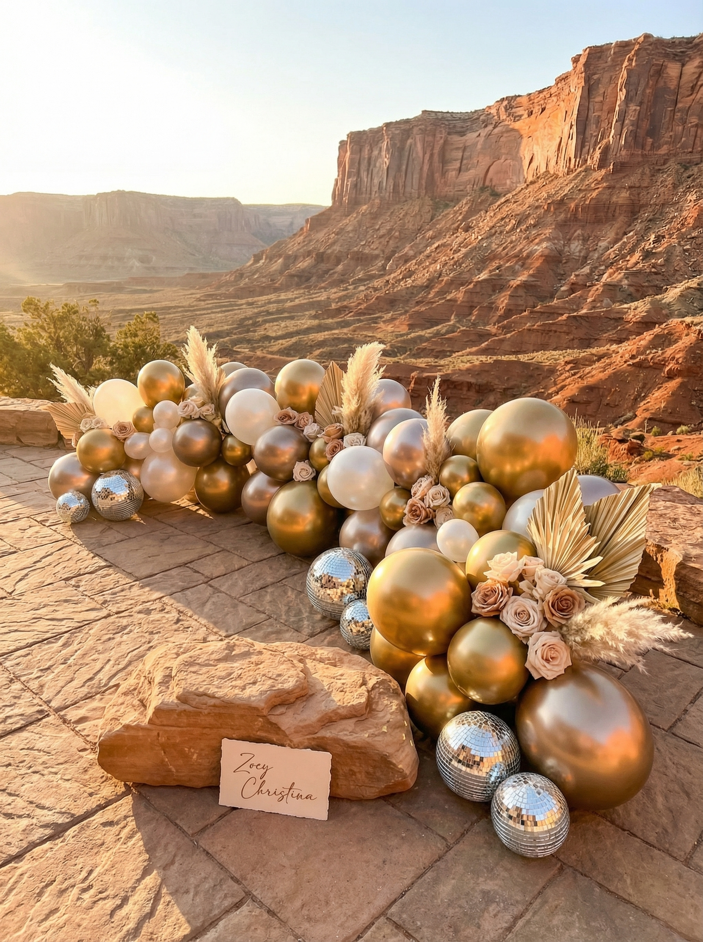 Desert Disco Balloon Garland Kit • Gold & Champagne Balloon Backdrop