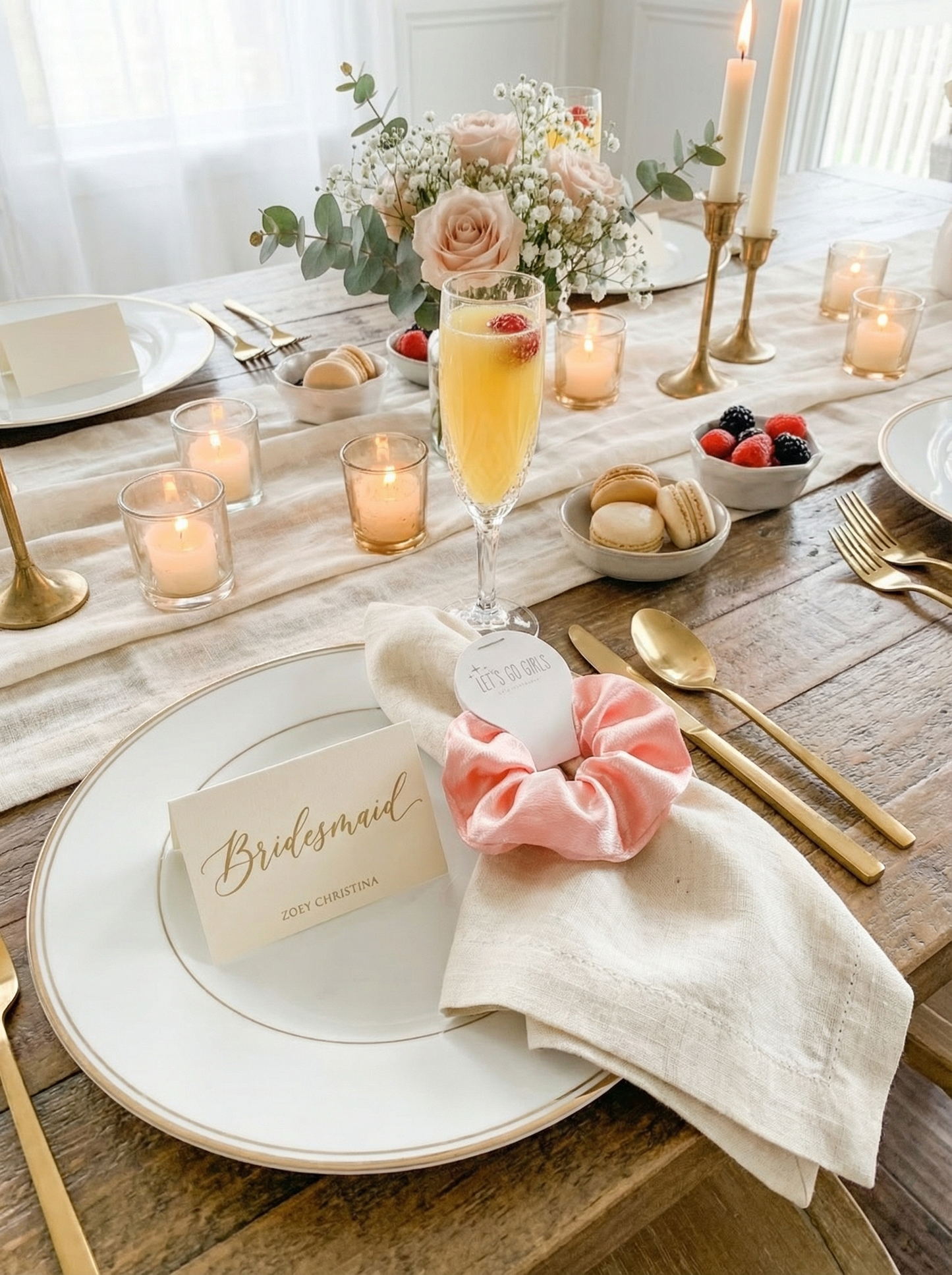 Last Disco Party Hair Ties – Pink & White with Glitter Disco Ball Charm