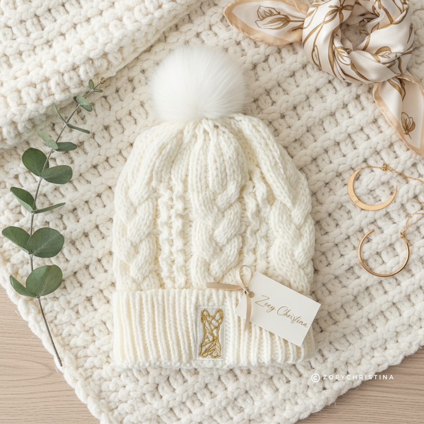 French Bulldog Winter Hat – Embroidered Pom for Frenchie Owners & Pet Lovers