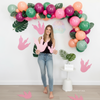 Girl Dino Party Balloon Arch – Pink & Green Balloon Kit for Birthdays & Baby Showers