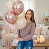 Girls Gone Mild Balloon Decor – 12" Latex Balloons in Gold Chrome or Confetti – Bachelorette, Slumber Party & Girls Night Decorations