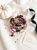 Spooky Halloween Stacking Bracelet Set – Heishi Beads, Gold Accents, Skull & Spider Charms – Halloween Arm Candy, Beaded Stretch Bracelets