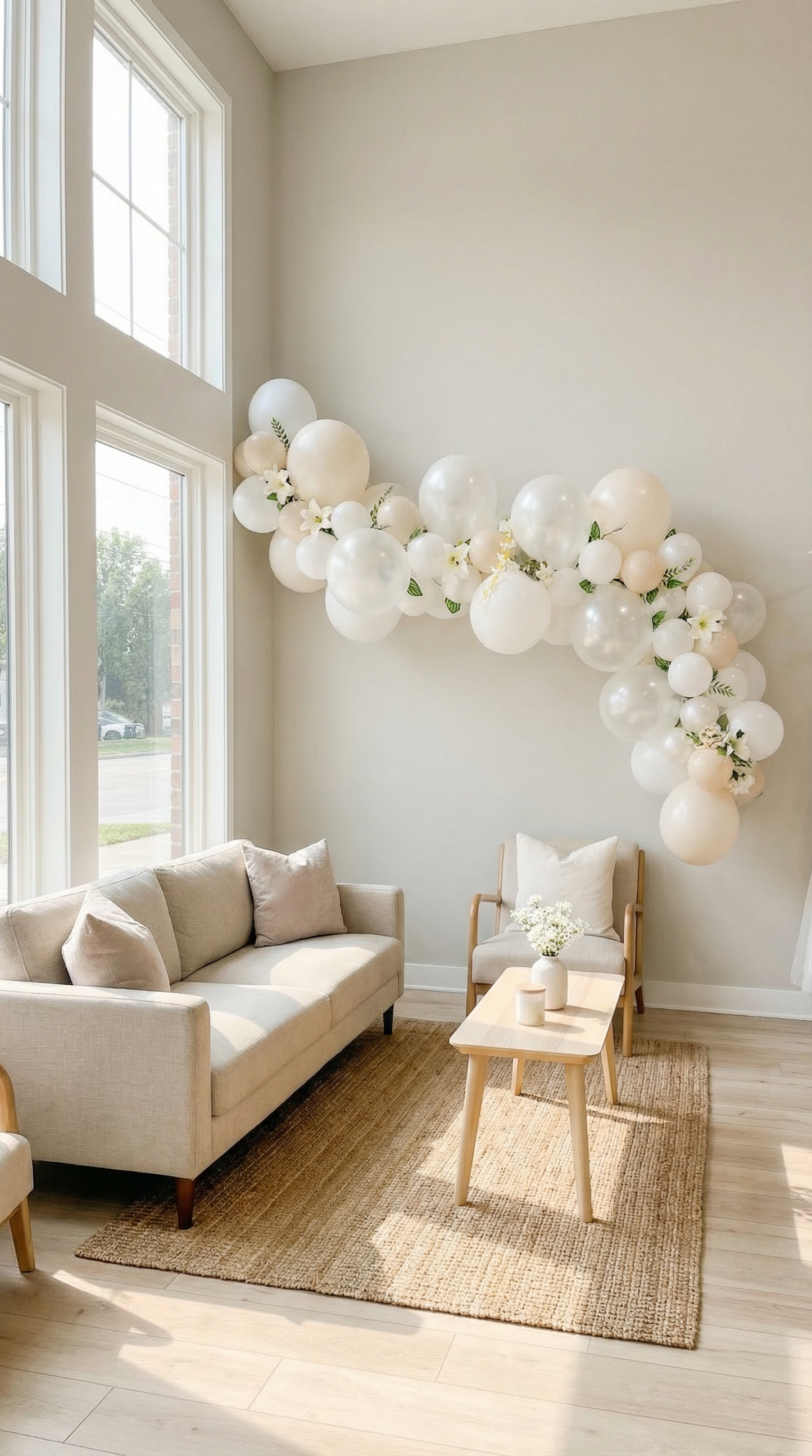 Blissful Pearls Balloon Garland Kit – Elegant White, Pearl & Sand Wedding Decor