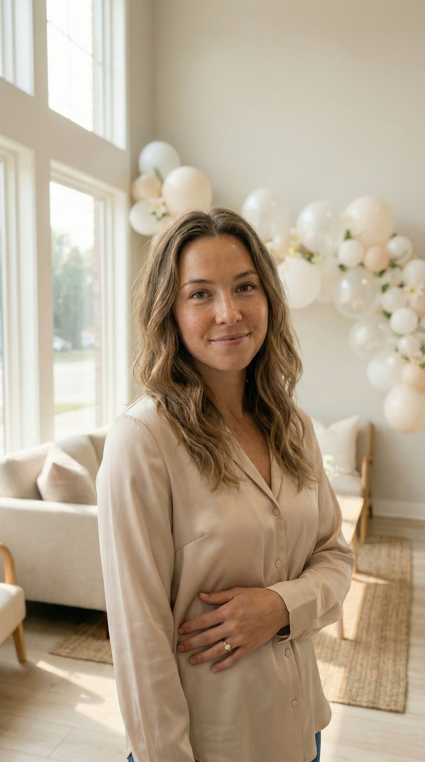 Blissful Pearls Balloon Garland Kit – Elegant White, Pearl & Sand Wedding Decor