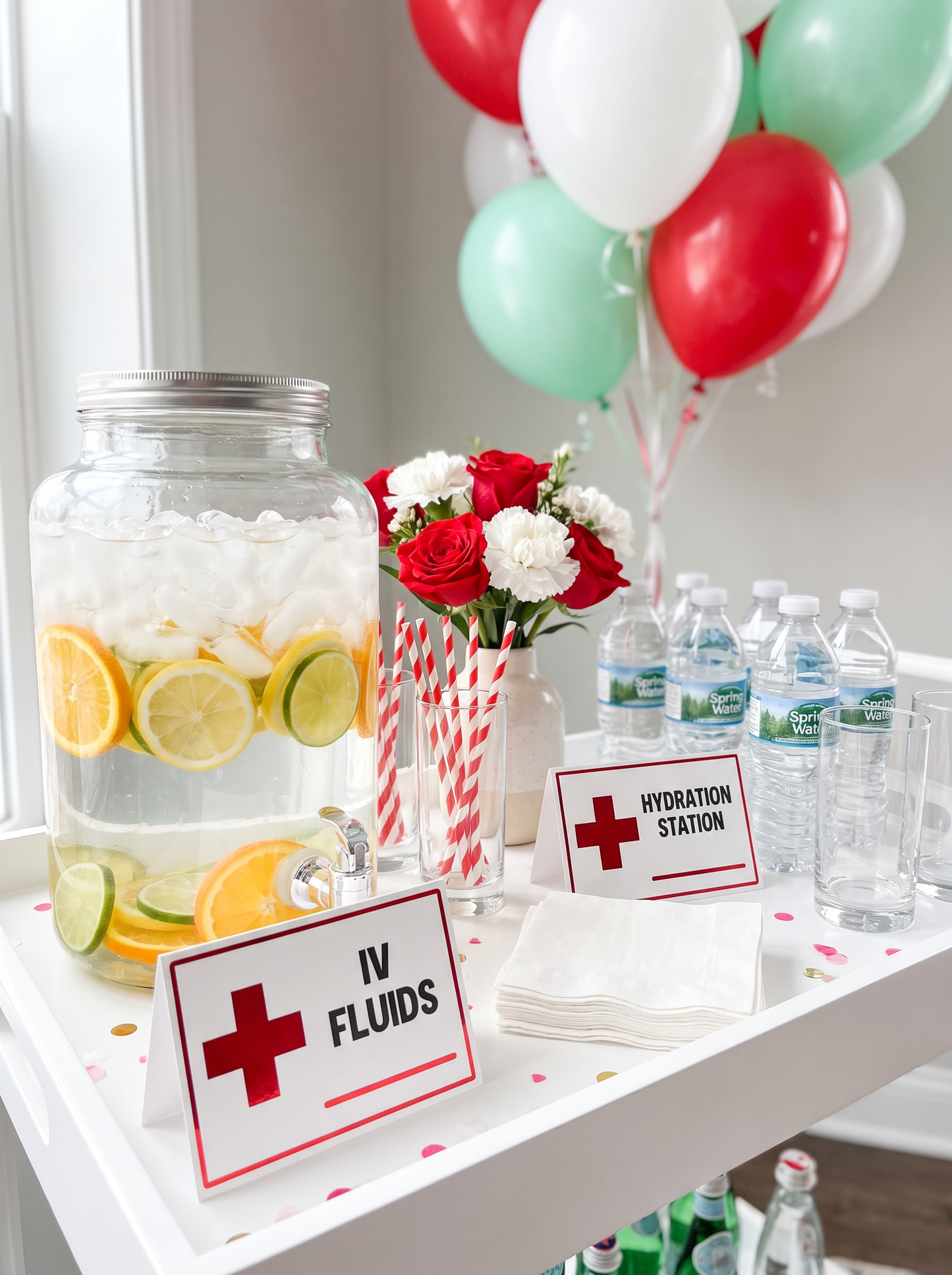 Nurse Graduation Party Table Tent Cards – 12 Pack (Red Foil) for Party Labels