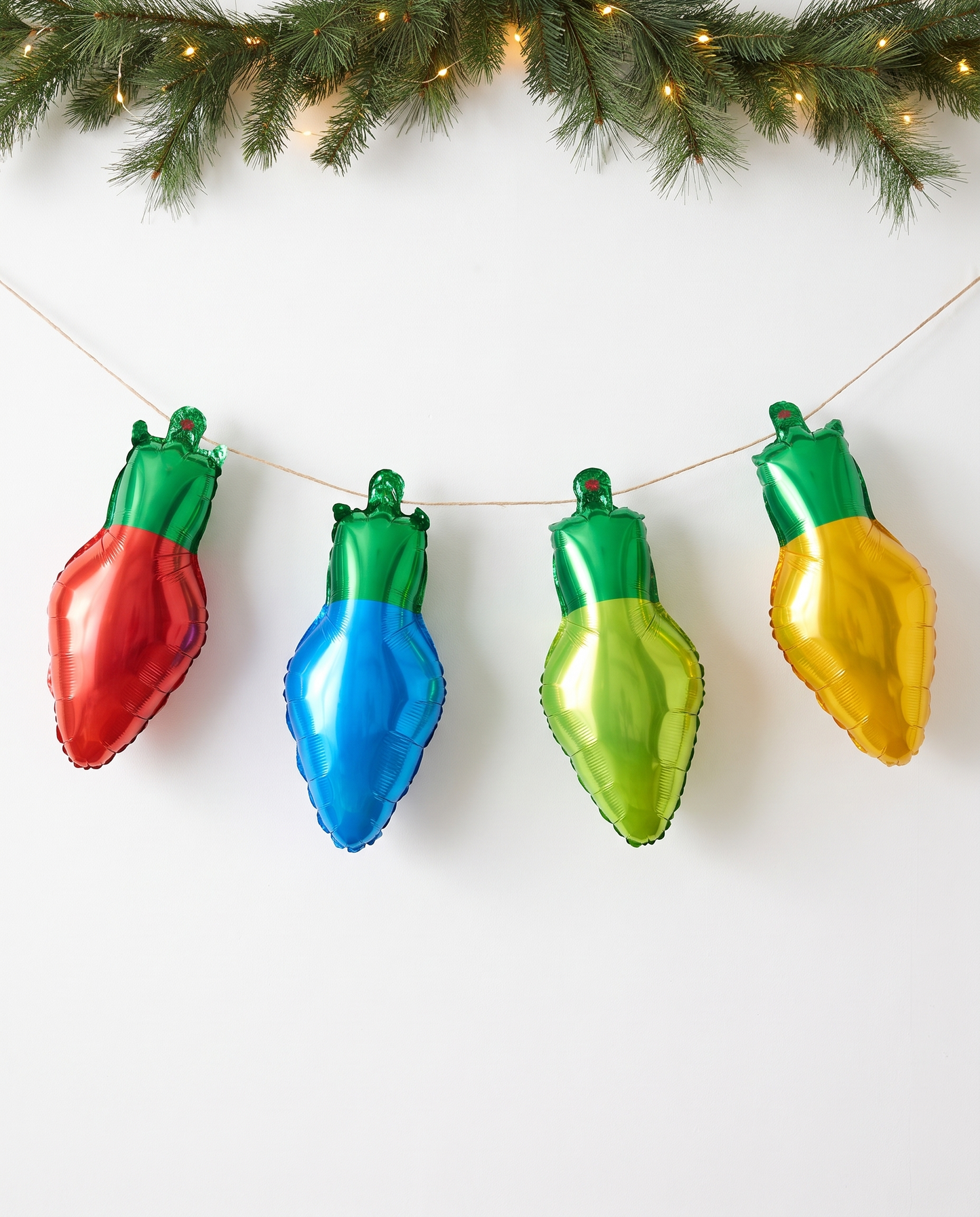 Christmas Bulb Light Balloon Set of 4: Christmas Office party decorations