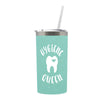 Hygiene Queen Tumbler – Purple Glitter Dental Tumbler for Dental Hygienists – 16 oz Stainless Steel Cup with Lid & Straw – Limited Edition Dental Assistant Gift